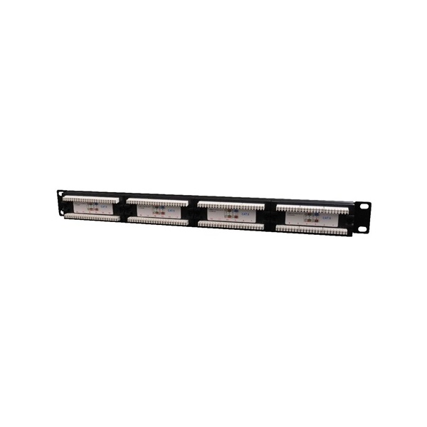 Gembird 24 portos Cat.6 1U 19" RJ45 Patch Panel