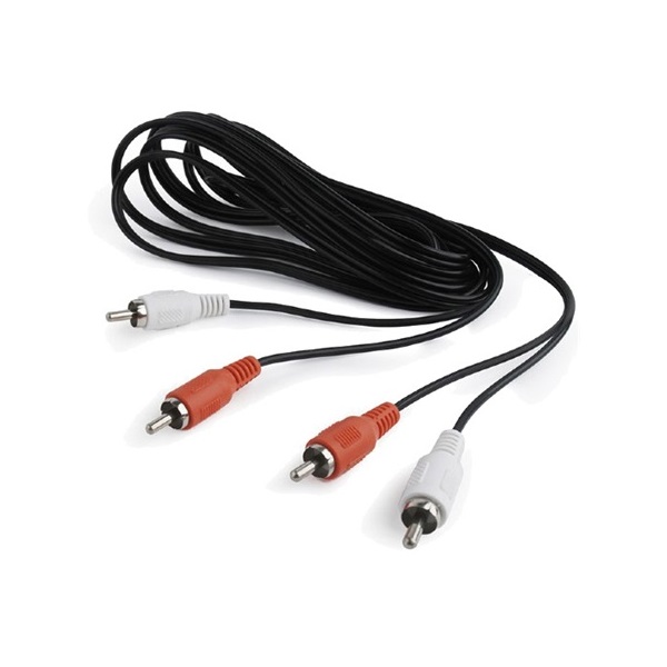 Gembird 2db RCA M/M audio kábel 7.5m fekete
