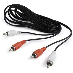 Gembird 2db RCA M/M audio kábel 1.8m fekete (Újracsomagolt)
