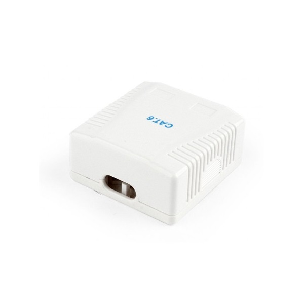 Gembird 2x RJ45 kat. 6 fali aljzat, komplett fehér