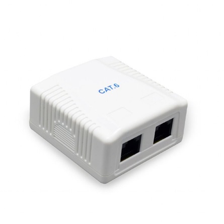 Gembird 2x RJ45 kat. 6 fali aljzat, komplett fehér