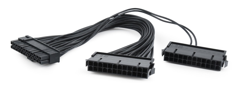 Gembird 30cm ATX 24pin F/M tápkábel