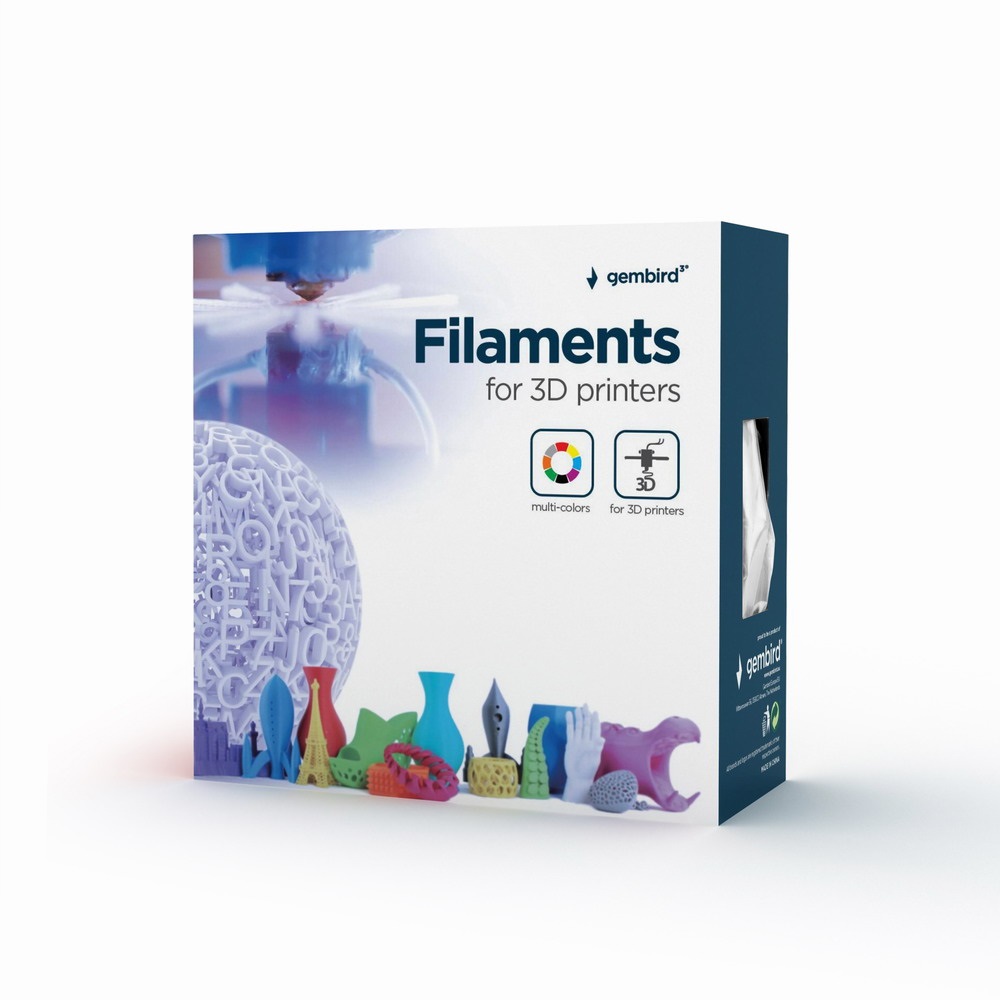 Gembird 3DP-PLA1.75-01-BK PLA 1.75mm 1kg fekete filament