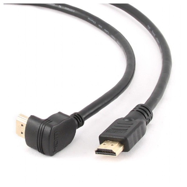 Gembird 90 fokos HDMI apa-apa aranyozott csatlakozóval 1.8m kábel