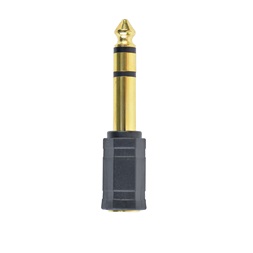 Gembird A-6.35M-3.5F Jack stereo 6,3mm -> Jack stereo 3,5mm M/F fekete adapter