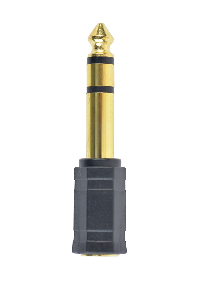 Gembird A-6.35M-3.5F Jack stereo 6,3mm -> Jack stereo 3,5mm M/F fekete adapter