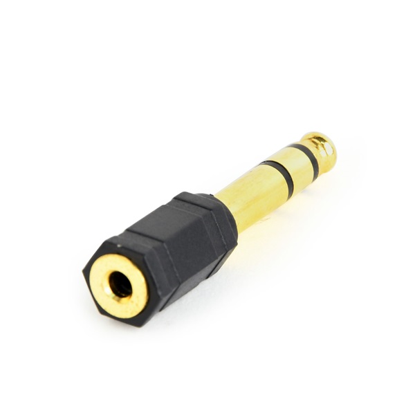 Gembird A-6.35M-3.5F Jack stereo 6,3mm -> Jack stereo 3,5mm M/F fekete adapter