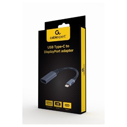 Gembird A-USB3C-DPF-01 Type C apa - DisplayPort anya szürke adapter