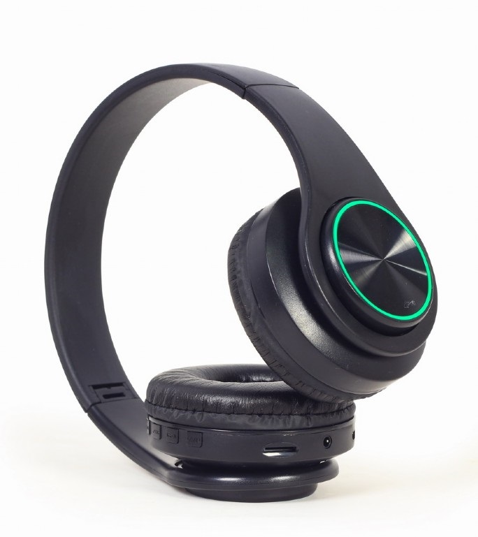 Gembird BHP-LED-01 Bluetooth fekete fejhallgató