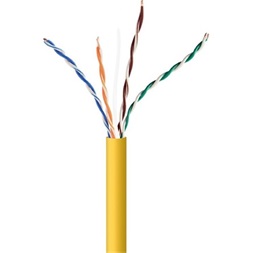 Gembird CAT5e UTP adatkábel 305m sárga fali CCA