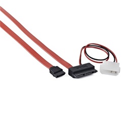 Gembird CC-MSATA-001 0,25m SATA - SATA Slimline 13pin F/F piros adatkábel