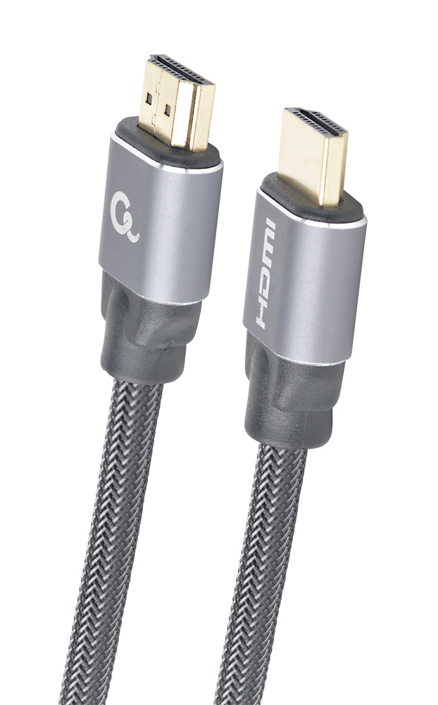 Gembird CCBP-HDMI-10M 10m Premium HDMI 2.0 Ethernet -> HDMI 2.0 Ethernet M/M fekete-szürke kábel