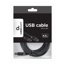 Gembird CCP-USB2-AMBM-15 4,5m USB A apa - USB B apa fekete kábel
