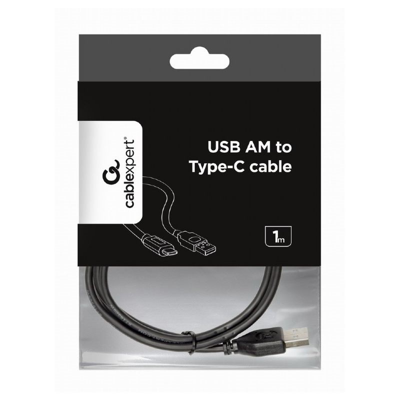 Gembird CCP-USB2-AMBM-1M 1m USB A apa - USB B apa fekete kábel