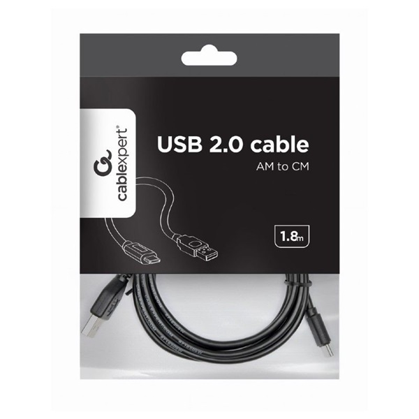 Gembird CCP-USB2-AMCM-6 1,8m USB A apa - USB C apa kábel