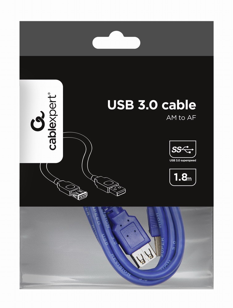 Gembird CCP-USB3-AMAF-6 High End 1,8m USB-A (male) - USB-A (female) USB 3.0 kék bővítő kábel