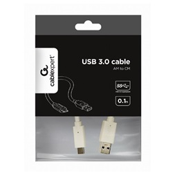 Gembird CCP-USB3-AMCM-W-0.1M 0,1m USB A apa - USB C apa fehér kábel