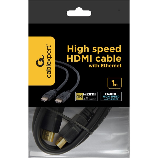 Gembird CC-HDMI4-1M 1m HDMI 2.0 - HDMI 2.0 M/M fekete kábel