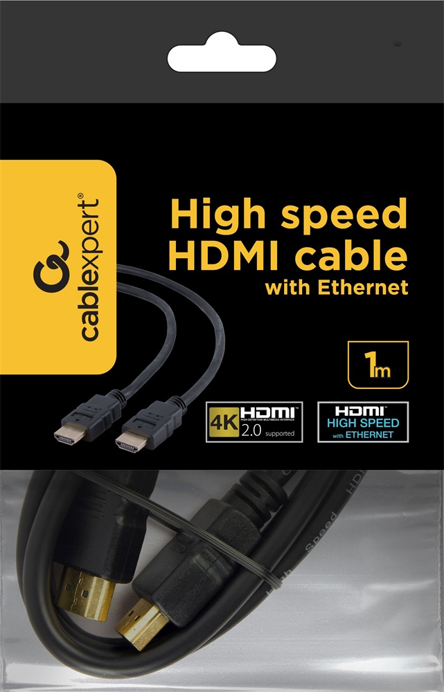 Gembird CC-HDMI4-1M 1m HDMI 2.0 - HDMI 2.0 M/M fekete kábel