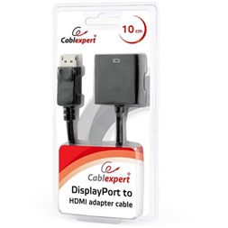 Gembird Displayport -> HDMI M/F adapter 0.1m fekete