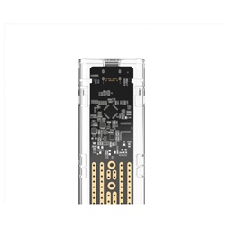 Gembird EE2280-U3C-02 USB 3.1 NVMe M2 átlátszó ház