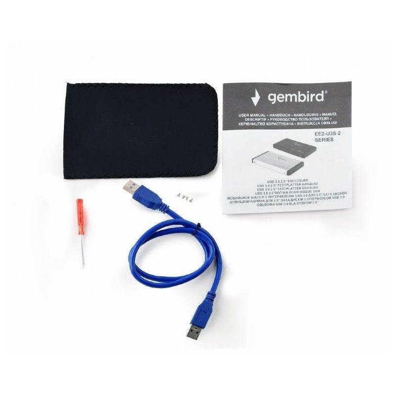 Gembird EE2-U3S-2-B 2,5" USB 3.0 kék külső ház