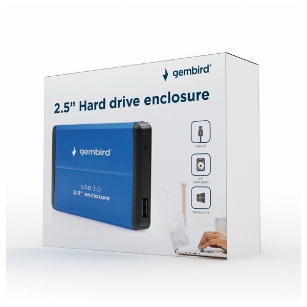 Gembird EE2-U3S-2-B 2,5" USB 3.0 kék külső ház