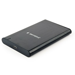 Gembird EE2-U3S-6 EE2-U3S-6 2.5" SATA3 USB-C aluminium fekete külső ház