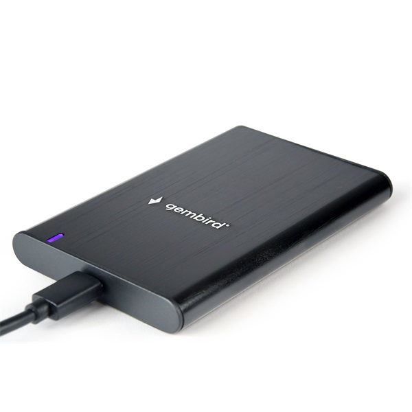 Gembird EE2-U3S-6 EE2-U3S-6 2.5" SATA3 USB-C aluminium fekete külső ház