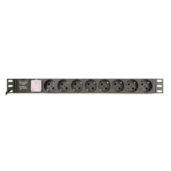 Gembird EG-PDU-014 8 aljzat 3m 1U fekete elosztó