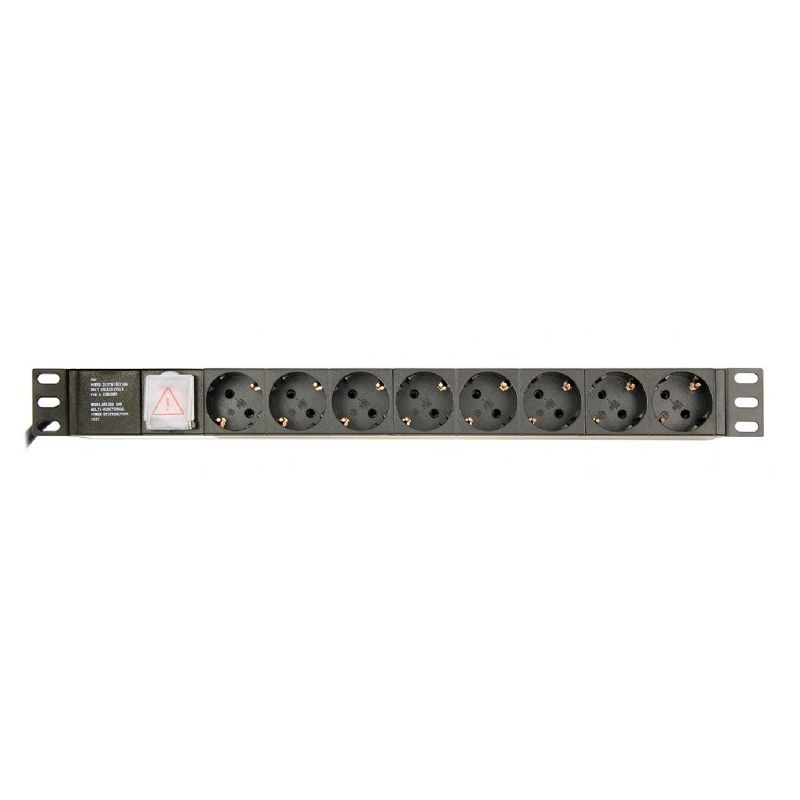 Gembird EG-PDU-014 8 aljzat 3m 1U fekete elosztó