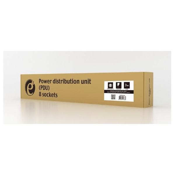 Gembird EG-PDU-014 8 aljzat 3m 1U fekete elosztó