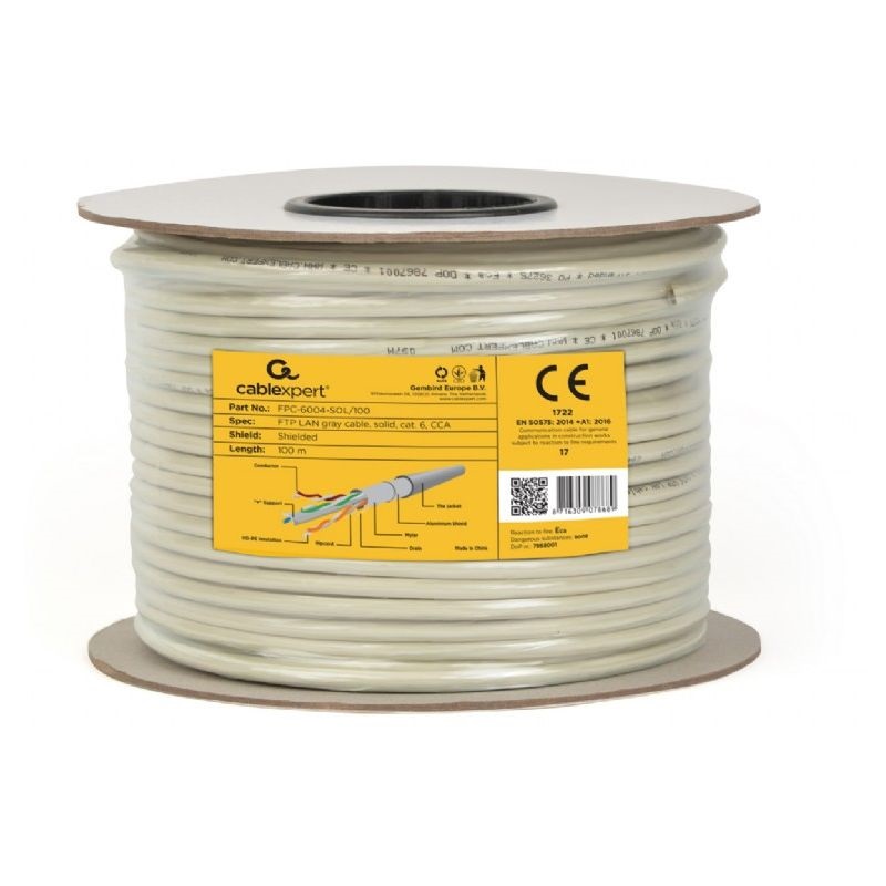 Gembird FPC-6004-SOL/100 100m CCA Cat6 UTP kábel