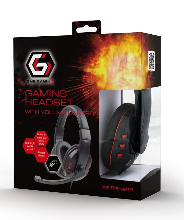 Gembird GHS-402 2.0 gaming headset fekete
