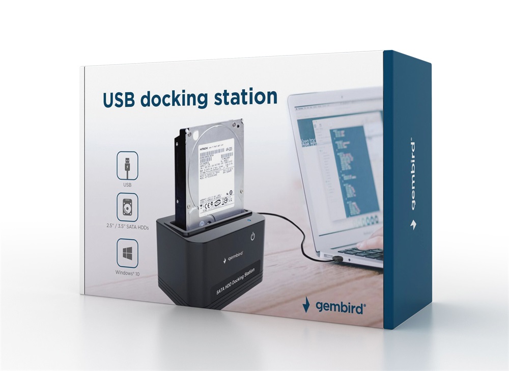 Gembird HD32-U2S-5 HD32-U2S-5 2.5/3.5" SATA3 USB2.0 fekete dokkoló