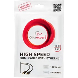 Gembird HDMI 1.4 -> HDMI 1.4 M/M video kábel 3m fehér