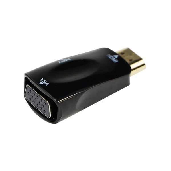 Gembird HDMI 1.4 -> VGA Jack 3,5mm M/F adapter fekete +audio