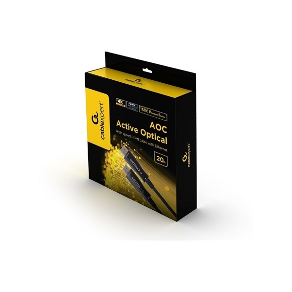 Gembird HDMI 2.0 -> HDMI 2.0 M/M video kábel 20m fekete "AOC Premium Series"