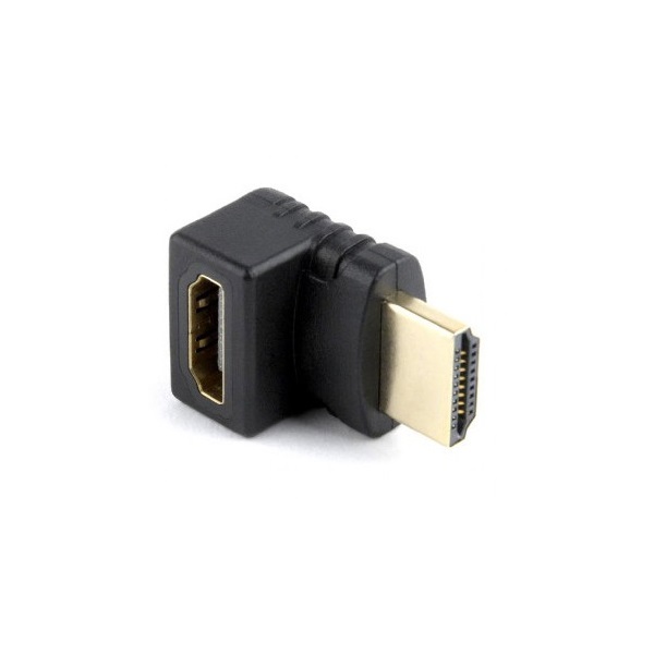 Gembird HDMI M/F adapter fekete 90°fel