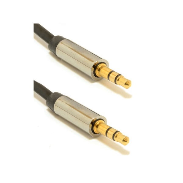 Gembird Jack stereo 3,5mm M/M audio kábel 0.75m fekete