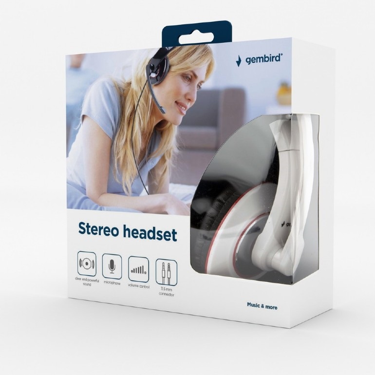 Gembird MHS-001-GW 2.0 headset fehér