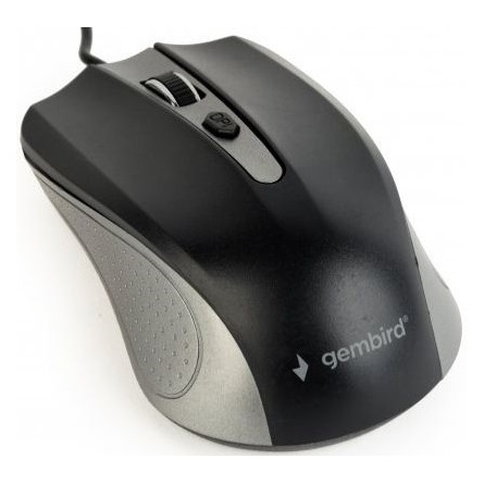 Gembird MUS-4B-01-BS optikai USB egér fekete-ezüst