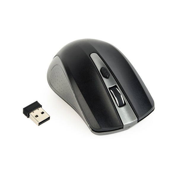Gembird MUSW-4B-04-GB optikai vezeték nélküli egér fekete-szürke