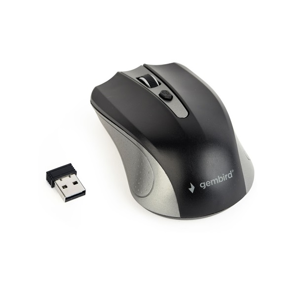 Gembird MUSW-4B-04-GB optikai vezeték nélküli egér fekete-szürke