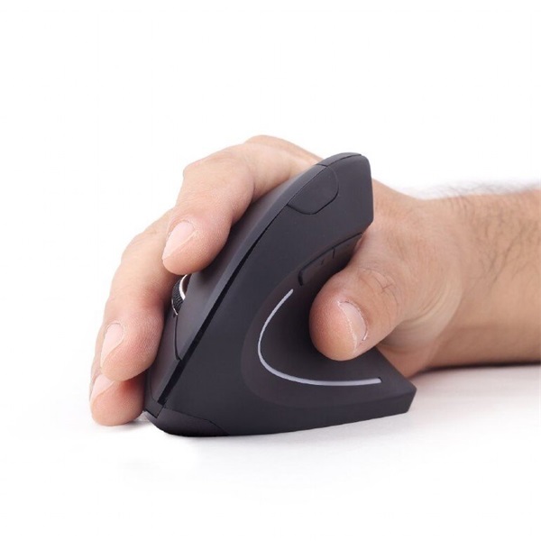 Gembird MUSW-ERGO-01 ergonómikus vezeték nélküli fekete egér