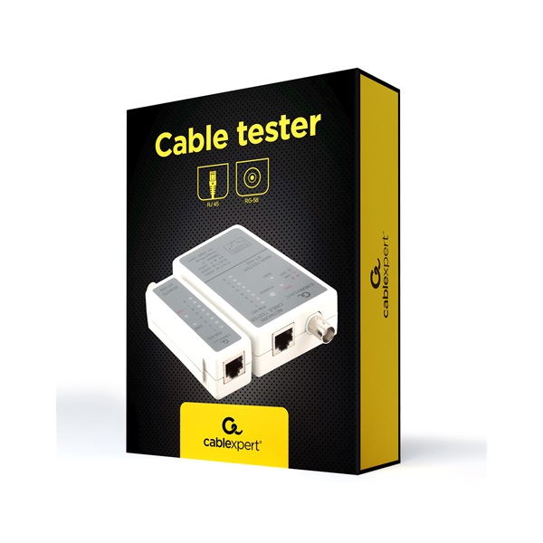 Gembird NCT-1 RJ-45, BNC fehér kábelteszter