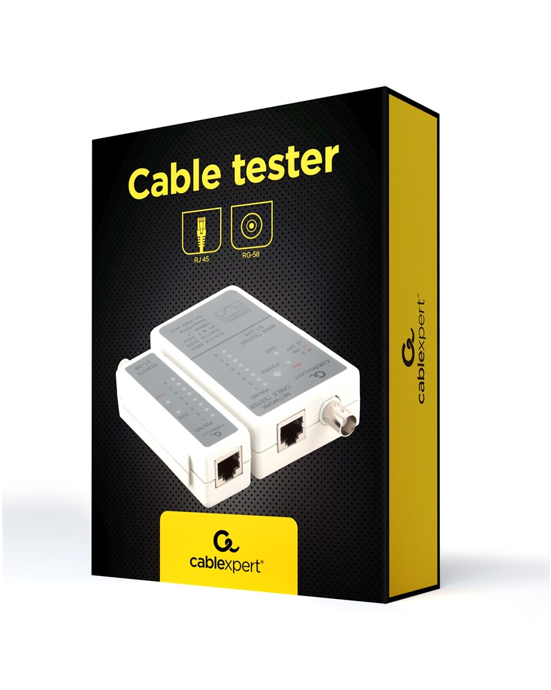 Gembird NCT-1 RJ-45, BNC fehér kábelteszter