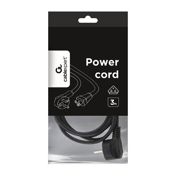 Gembird PC-186-ML12-3M 3m C5 fekete tápkábel