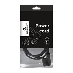 Gembird PC-186-ML12-3M 3m C5 fekete tápkábel
