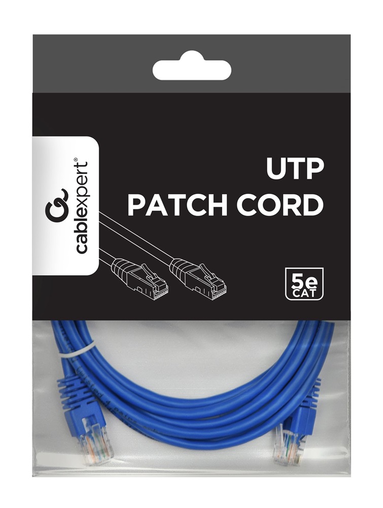 Gembird PP12-2M/B 2m RJ45 CAT5e UTP M/M kék kábel